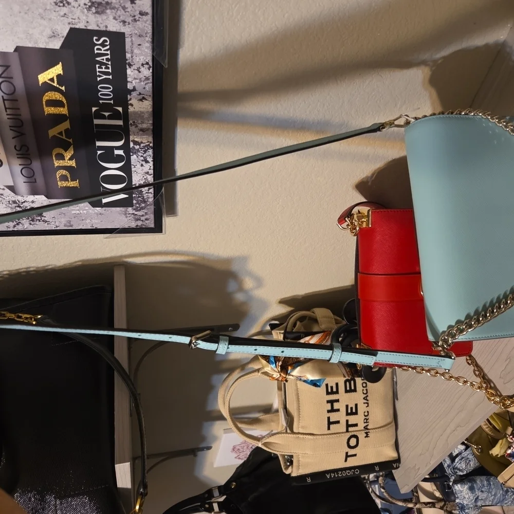 Kate Spade Blue And White Crossbody Bag With Matching Card Wallet. NWOT - Picture 2 of 7